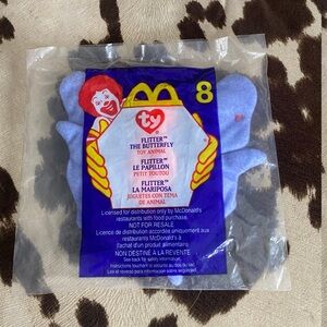 Vintage Mcdonalds Ty Beanie Baby Flitter the Butterfly Plush Stuffed Animal